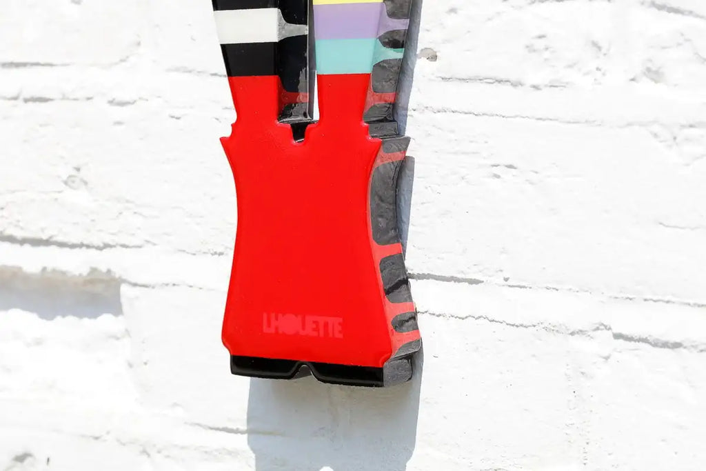 Angel Cake Striped Grey & Acid Miniature Wall Sculpture - Original - SOLD by artist Lhouette - Wyecliffe Galleries