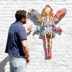 Angel Cake SkeLhouette - Original Wall Sculpture - SOLD by artist Lhouette - Wyecliffe Galleries