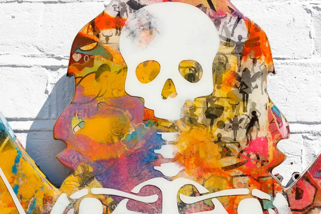 Angel Cake SkeLhouette - Original Wall Sculpture - SOLD by artist Lhouette - Wyecliffe Galleries