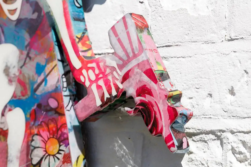 Angel Cake SkeLhouette - Original Wall Sculpture - SOLD by artist Lhouette - Wyecliffe Galleries