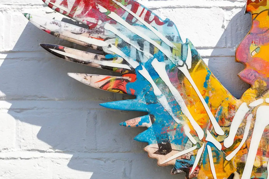 Angel Cake SkeLhouette - Original Wall Sculpture - SOLD by artist Lhouette - Wyecliffe Galleries