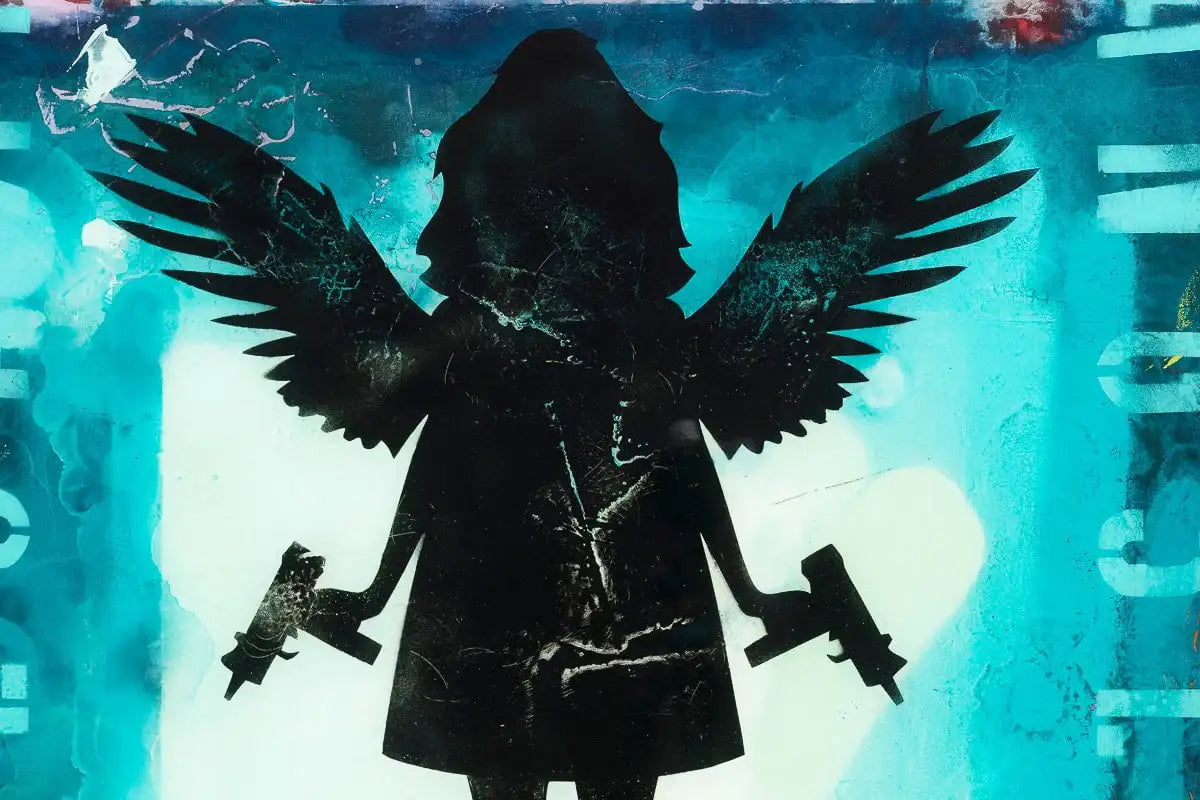 Angel Cake XL Mixer (Petrol) - Original by artist Lhouette - Wyecliffe Galleries