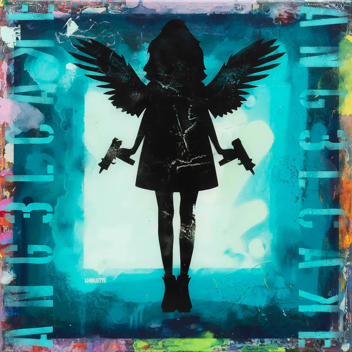 Angel Cake XL Mixer (Petrol) - Original by artist Lhouette - Wyecliffe Galleries