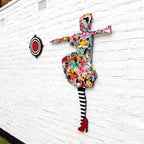 Bazooka Jo - Medium Paste-Up With Stripes - Original Sculpture - SOLD by artist Lhouette - Wyecliffe Galleries