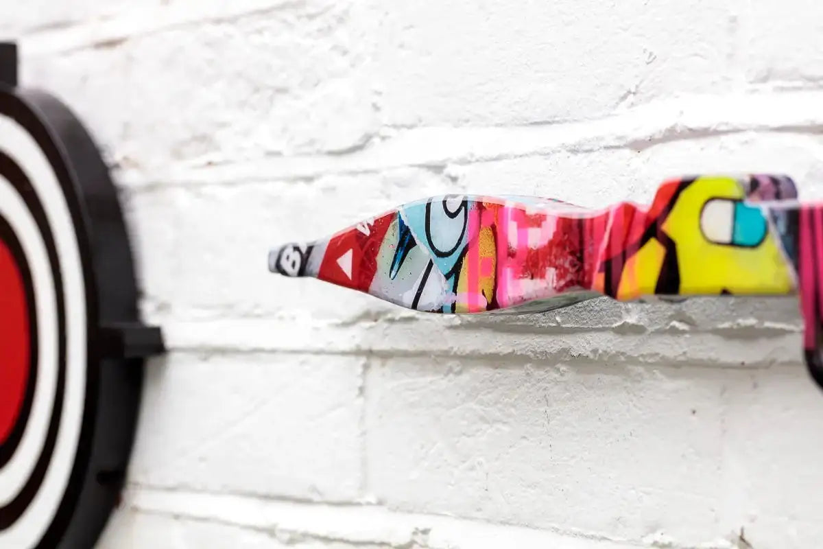 Bazooka Jo - Medium Paste-Up With Stripes - Original Sculpture - SOLD by artist Lhouette - Wyecliffe Galleries