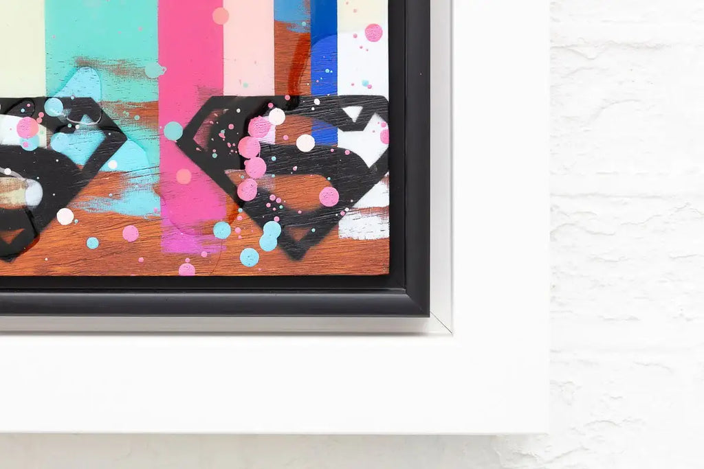 Colour Crate - Superman Icon - Original by artist Lhouette - Wyecliffe Galleries