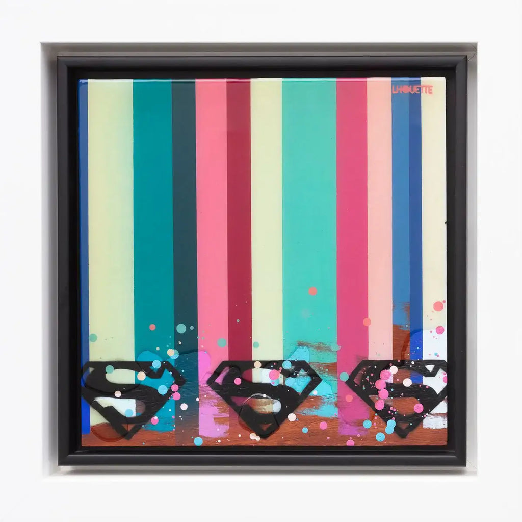 Colour Crate - Superman Icon - Original by artist Lhouette - Wyecliffe Galleries