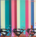 Colour Crate - Superman Icon - Original by artist Lhouette - Wyecliffe Galleries