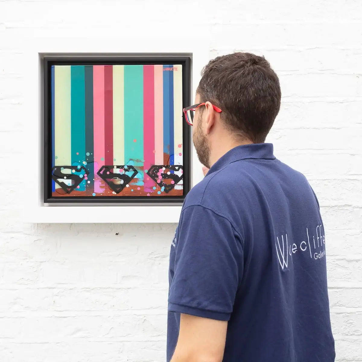 Colour Crate - Superman Icon - Original by artist Lhouette - Wyecliffe Galleries