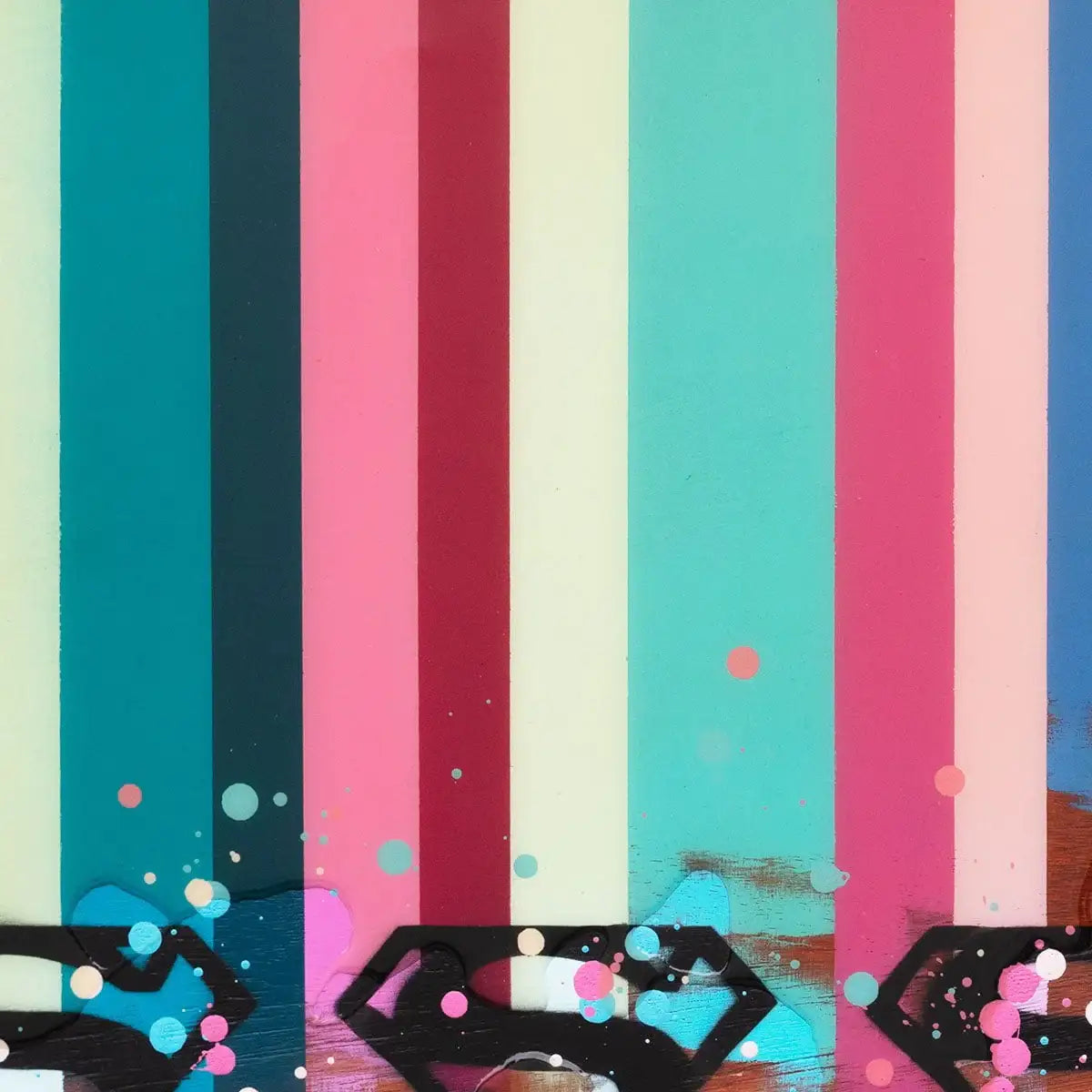 Colour Crate - Superman Icon - Original by artist Lhouette - Wyecliffe Galleries