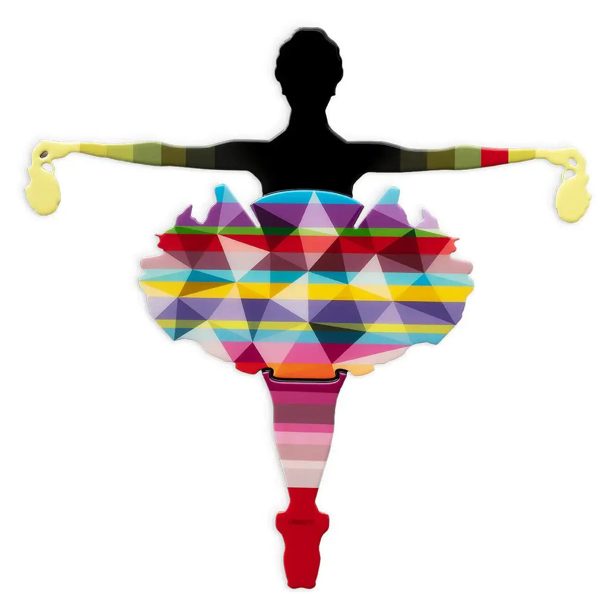 Drop The Bomb Geometric & Striped Miniature Wall Sculpture - Original - SOLD by artist Lhouette - Wyecliffe Galleries