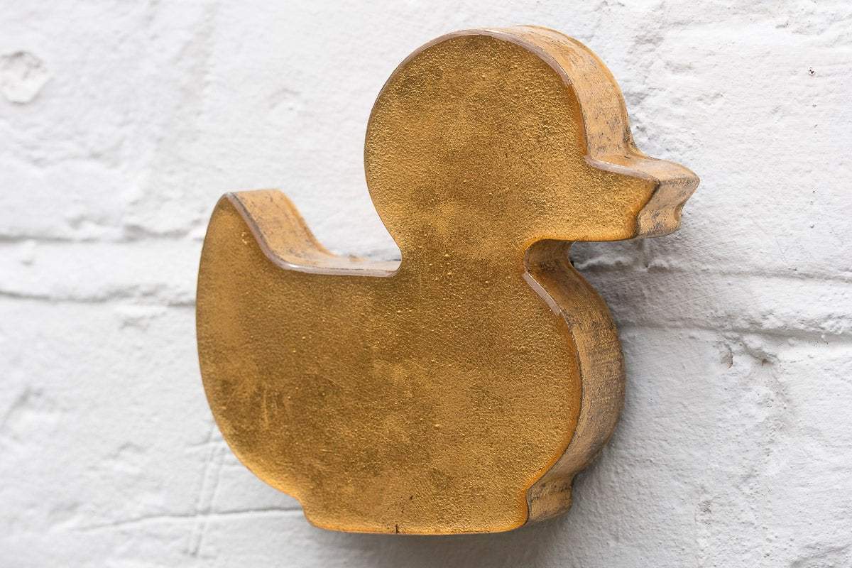 Duck Hunt Geometric & Striped - 4 Piece Miniature Wall Sculpture - Original - SOLD by artist Lhouette - Wyecliffe Galleries