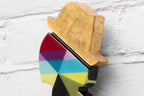 Duck Hunt Geometric & Striped - 4 Piece Miniature Wall Sculpture - Original - SOLD by artist Lhouette - Wyecliffe Galleries