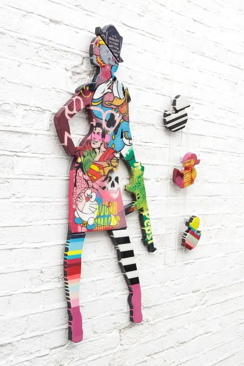 Duck Hunt Medium Collage - Original Wall Sculpture - SOLD by artist Lhouette - Wyecliffe Galleries