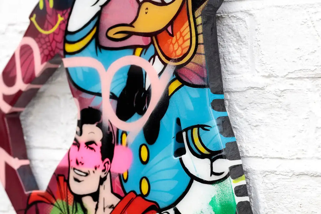 Duck Hunt Medium Collage - Original Wall Sculpture - SOLD by artist Lhouette - Wyecliffe Galleries