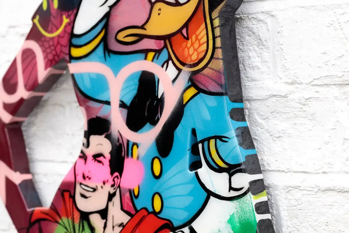 Duck Hunt Medium Collage - Original Wall Sculpture - SOLD by artist Lhouette - Wyecliffe Galleries