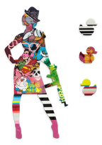 Duck Hunt Medium Collage - Original Wall Sculpture - SOLD by artist Lhouette - Wyecliffe Galleries