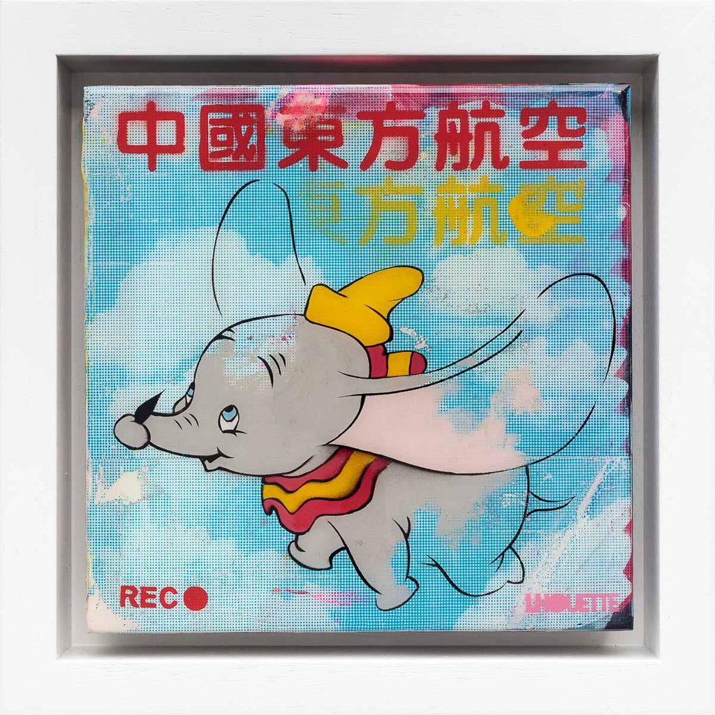 Dumbo - Miniature Pop Panel - Original - SOLD by artist Lhouette - Wyecliffe Galleries