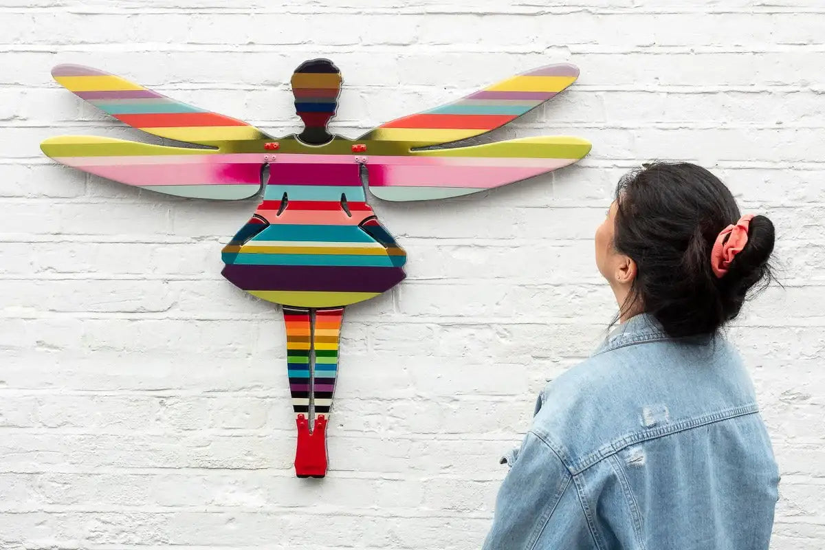 Firefly Striped Miniature - Original - SOLD by artist Lhouette - Wyecliffe Galleries