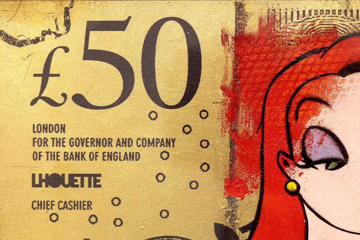 Gold Sterling Jessica Rabbit (Charles) - Original - SOLD by artist Lhouette - Wyecliffe Galleries