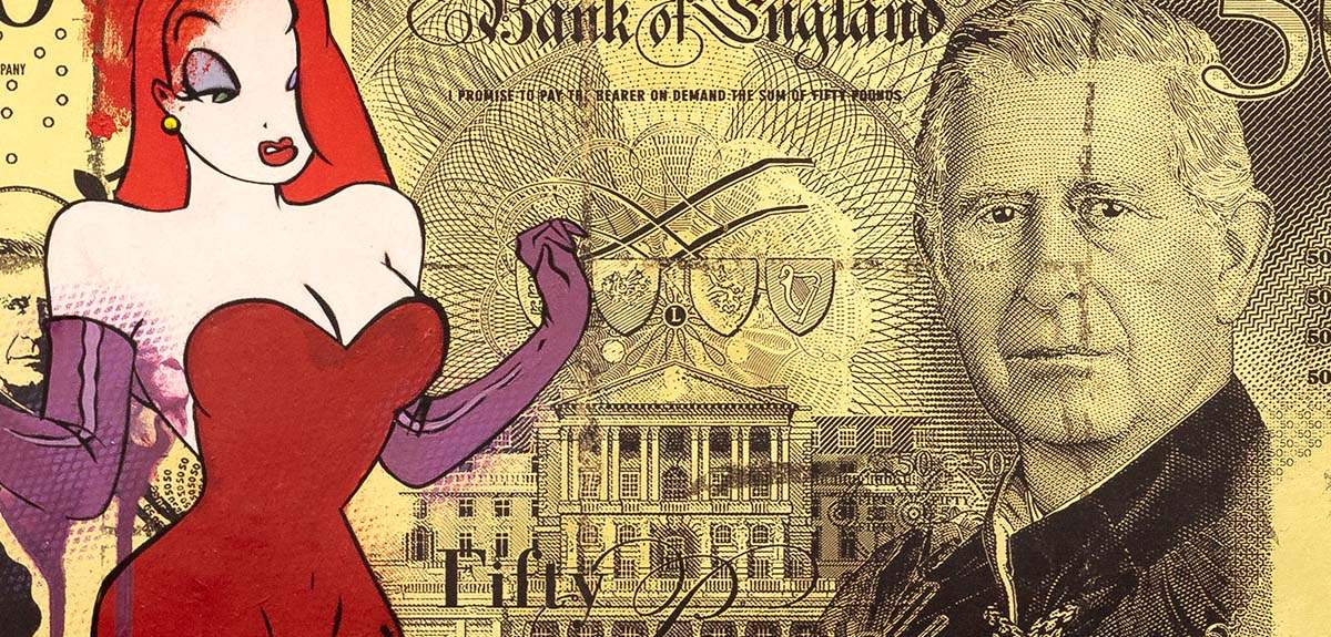 Gold Sterling Jessica Rabbit (Charles) - Original - SOLD by artist Lhouette - Wyecliffe Galleries