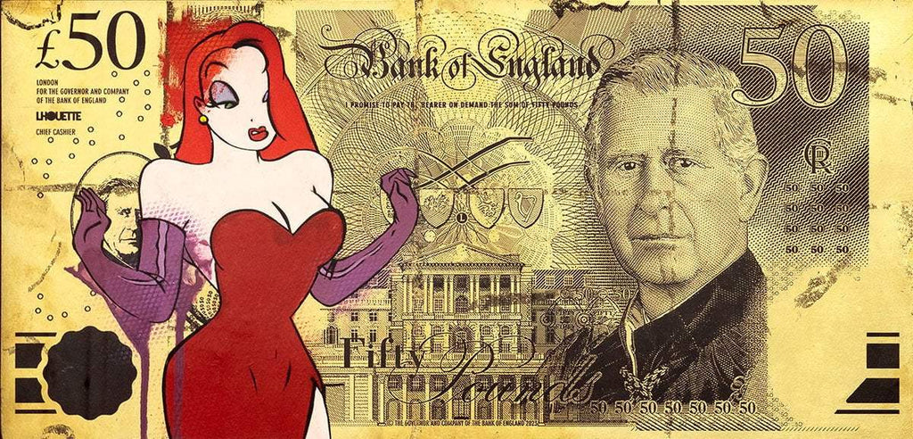 Gold Sterling Jessica Rabbit (Charles) - Original - SOLD by artist Lhouette - Wyecliffe Galleries