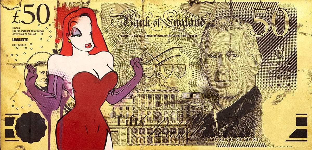 Gold Sterling Jessica Rabbit (Charles) - Original - SOLD by artist Lhouette - Wyecliffe Galleries