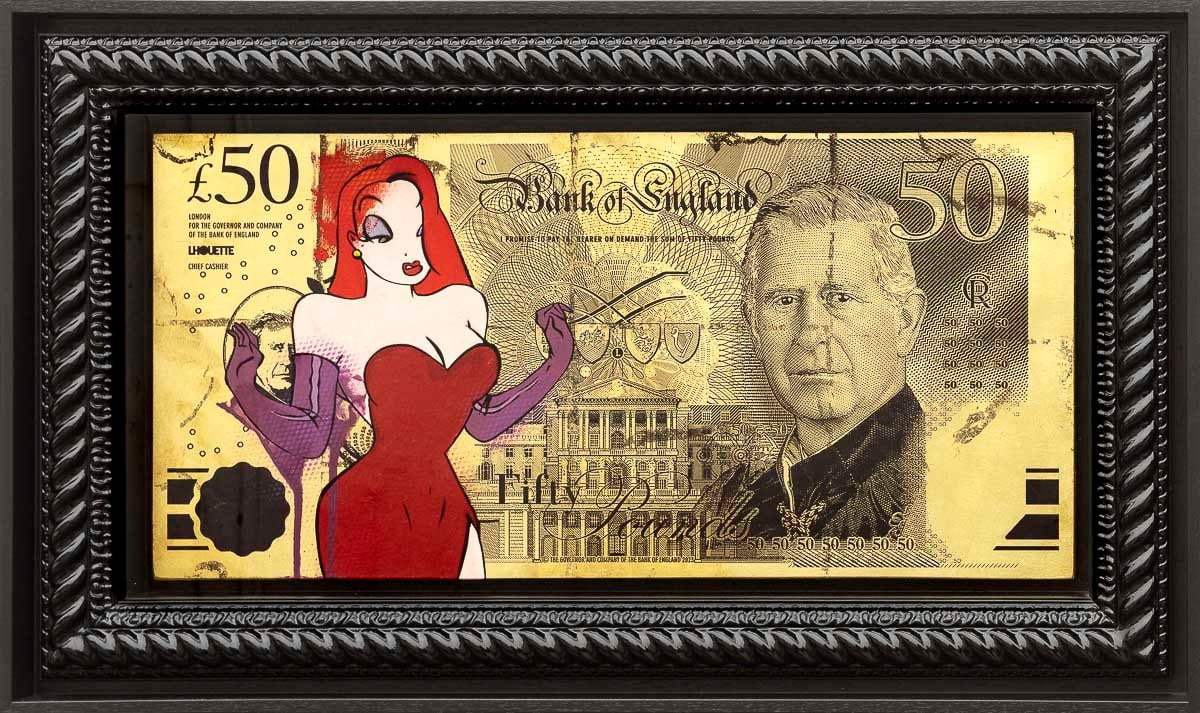 Gold Sterling Jessica Rabbit (Charles) - Original - SOLD by artist Lhouette - Wyecliffe Galleries
