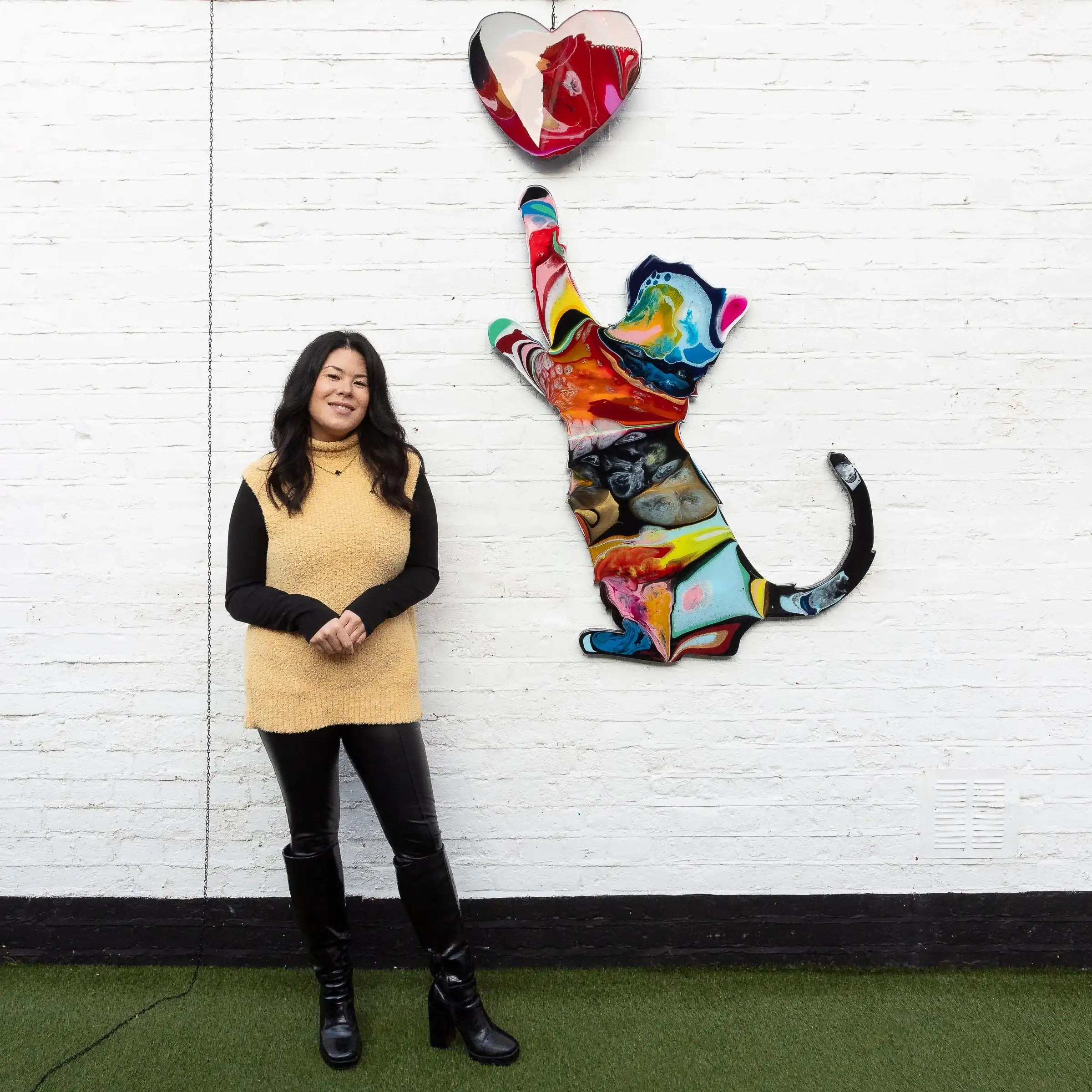 Heart Strings - Original Sculpture - SOLD by artist Lhouette - Wyecliffe Galleries