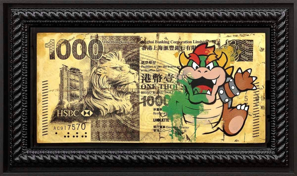 Hong Kong Dollar - Bowser - Original - SOLD by artist Lhouette - Wyecliffe Galleries