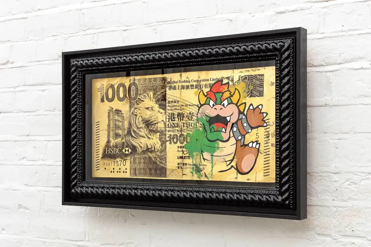 Hong Kong Dollar - Bowser - Original - SOLD by artist Lhouette - Wyecliffe Galleries