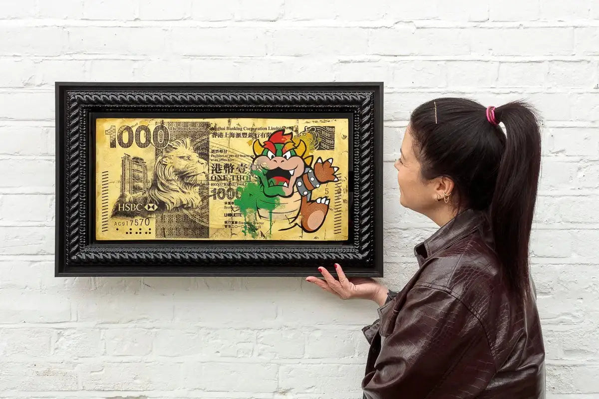 Hong Kong Dollar - Bowser - Original - SOLD by artist Lhouette - Wyecliffe Galleries