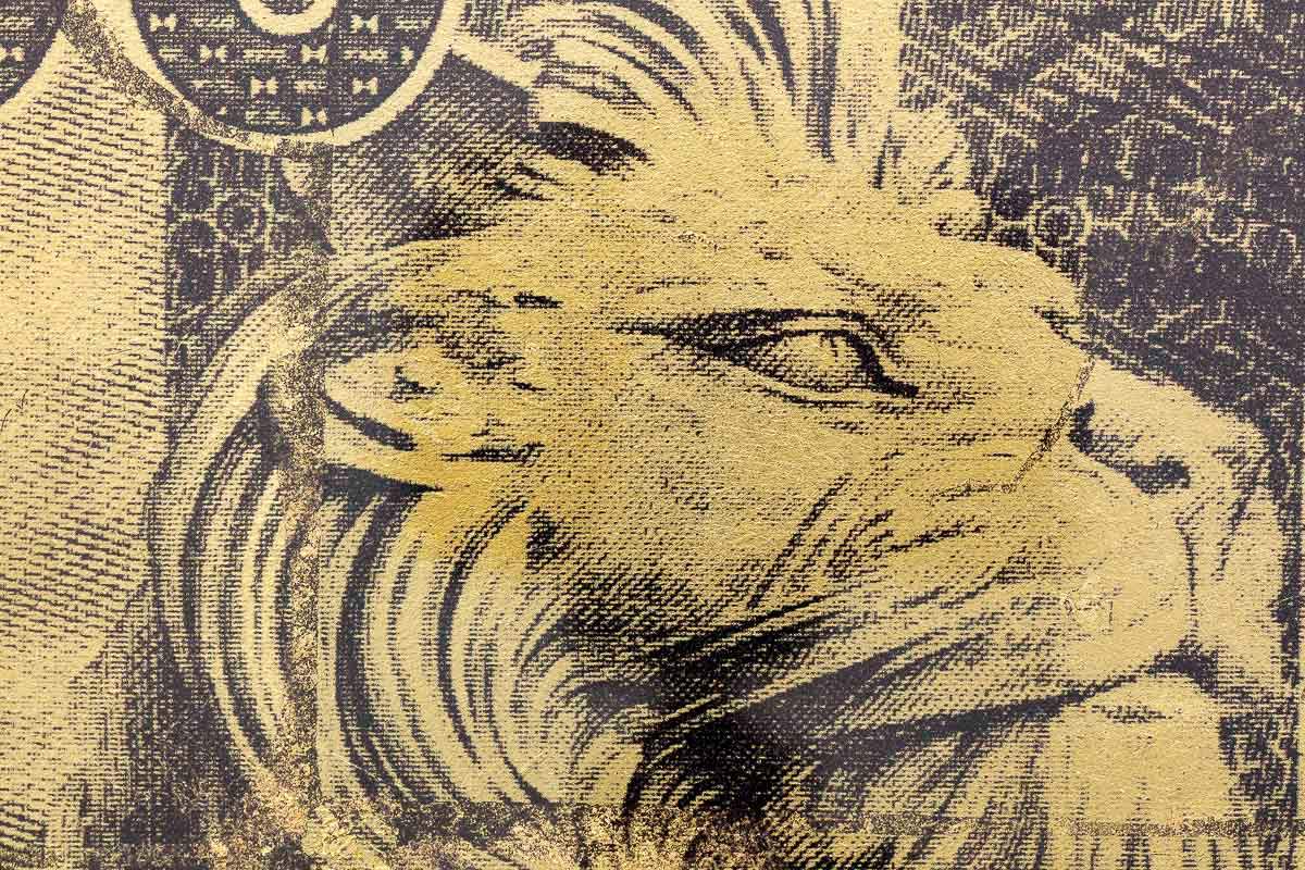 Hong Kong Dollar - Bowser - Original - SOLD by artist Lhouette - Wyecliffe Galleries