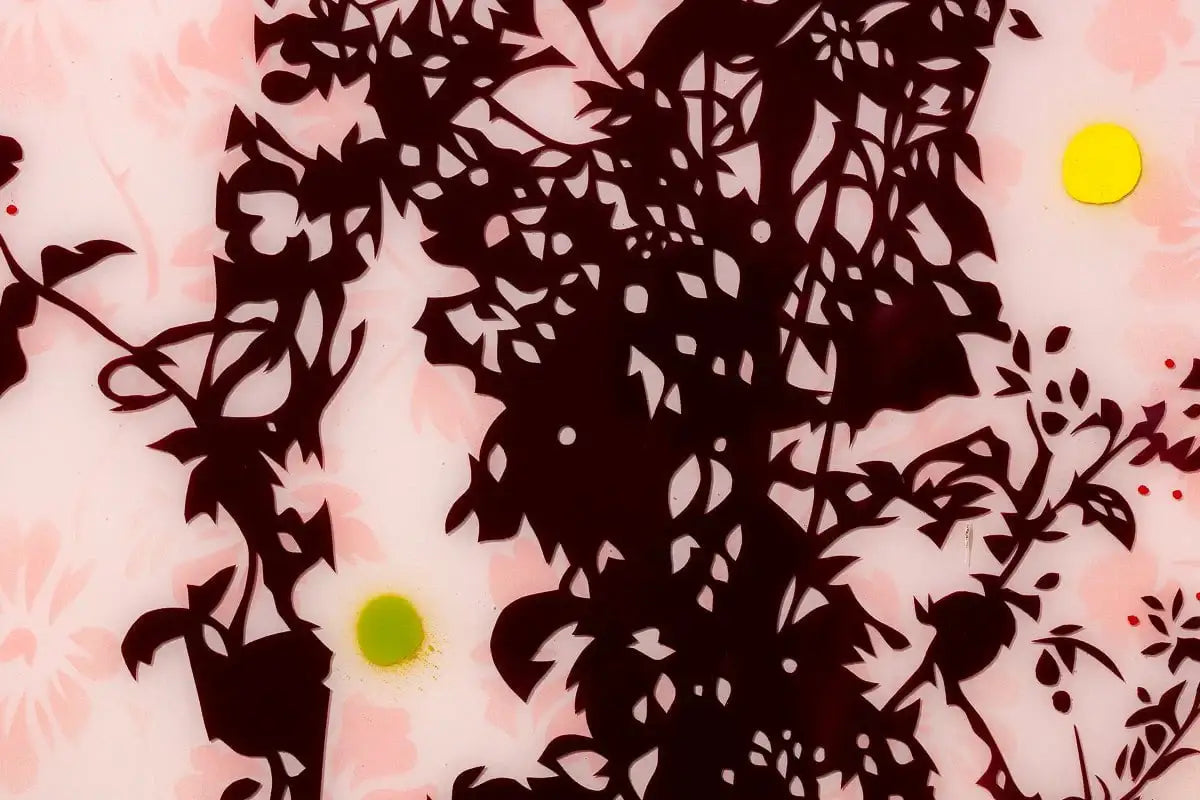 I Walk Amongst the Flowers - Large Diptych Study - Original - SOLD by artist Lhouette - Wyecliffe Galleries