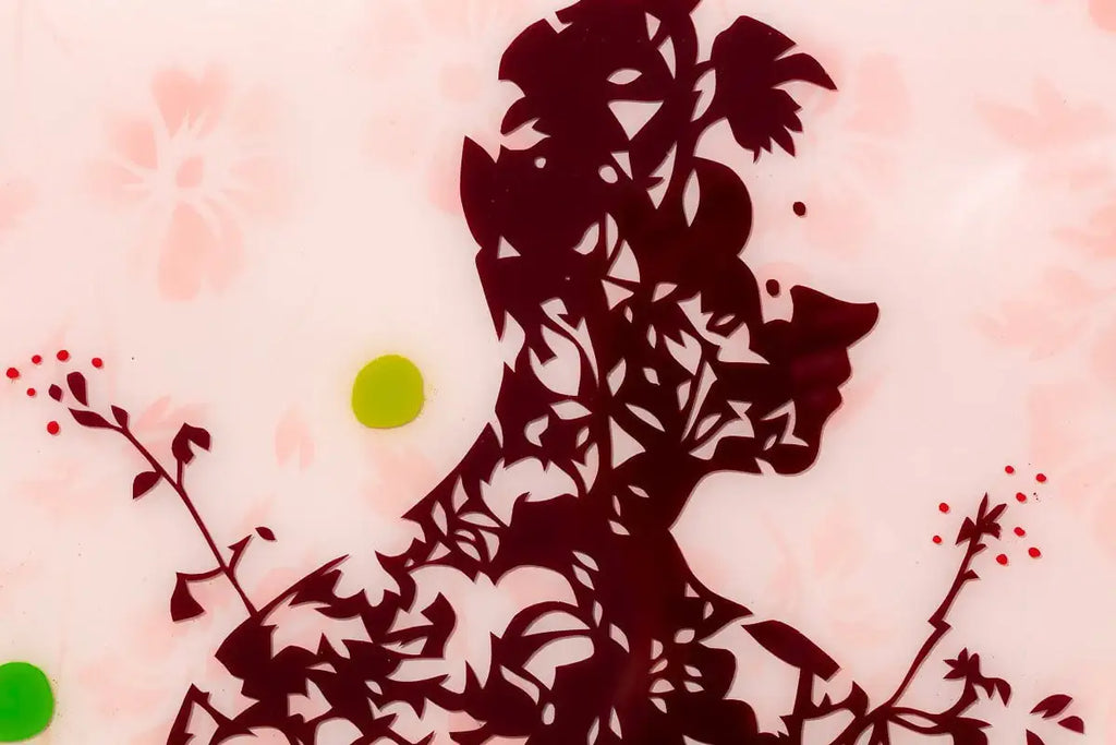 I Walk Amongst the Flowers - Large Diptych Study - Original - SOLD by artist Lhouette - Wyecliffe Galleries