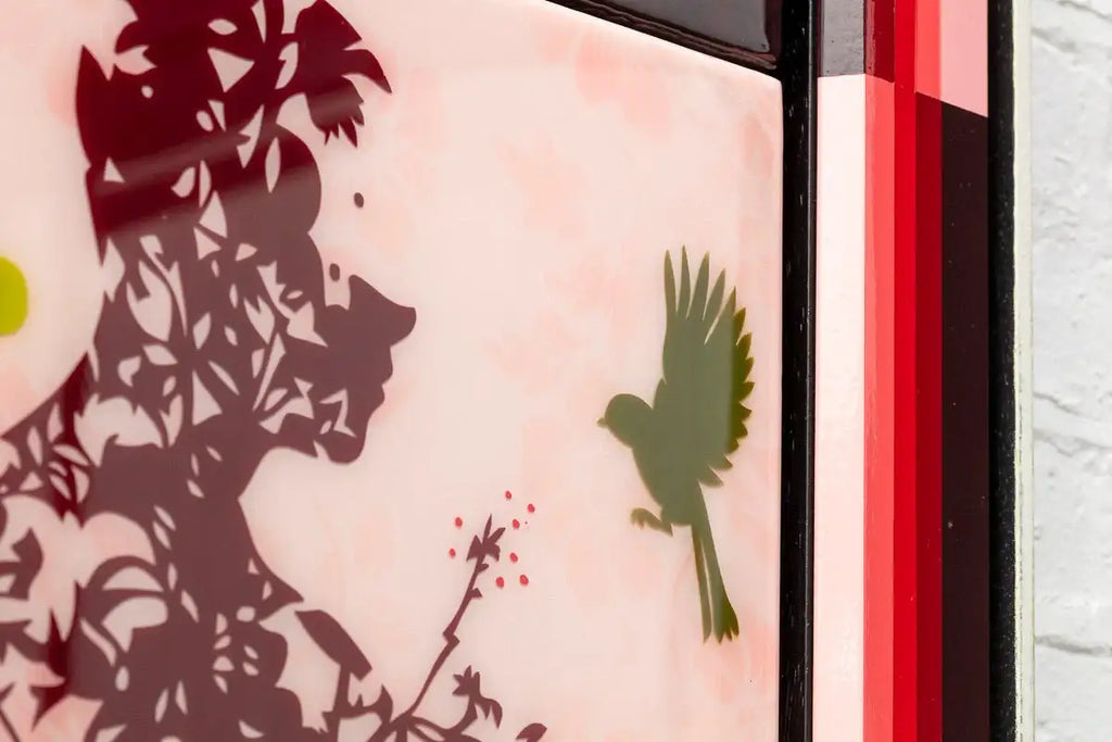 I Walk Amongst the Flowers - Large Diptych Study - Original - SOLD by artist Lhouette - Wyecliffe Galleries