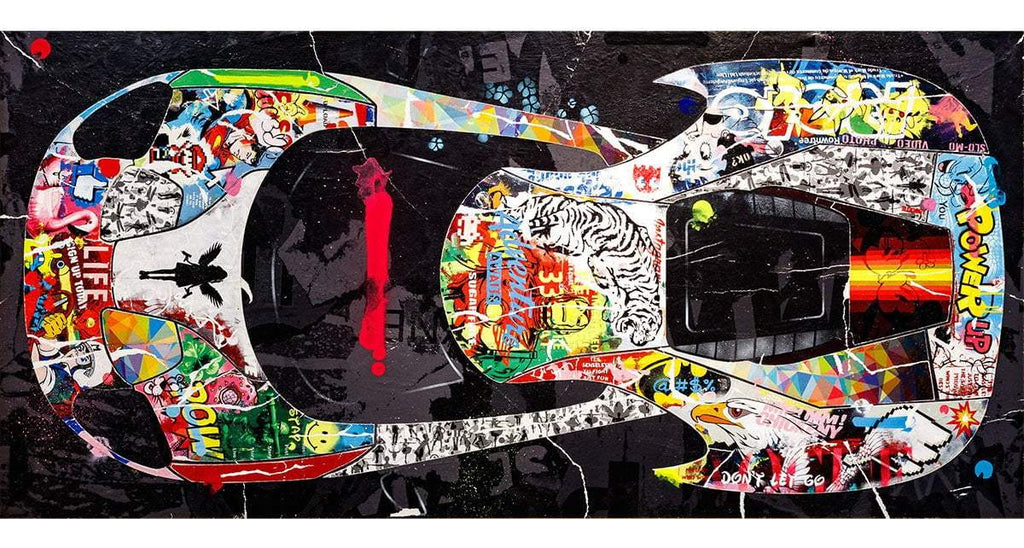 In Pieces (Ford GT) - Deluxe Edition - SOLD by artist Lhouette - Wyecliffe Galleries