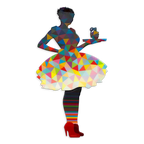 Last Orders Geometric Gradient - Miniature Wall Sculpture - Original - SOLD by artist Lhouette - Wyecliffe Galleries