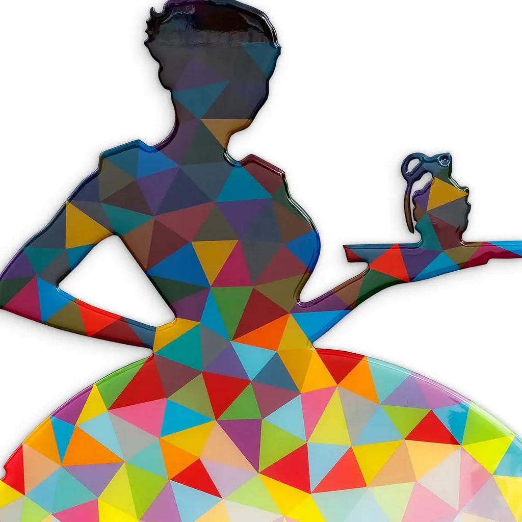 Last Orders Geometric Gradient - Miniature Wall Sculpture - Original - SOLD by artist Lhouette - Wyecliffe Galleries