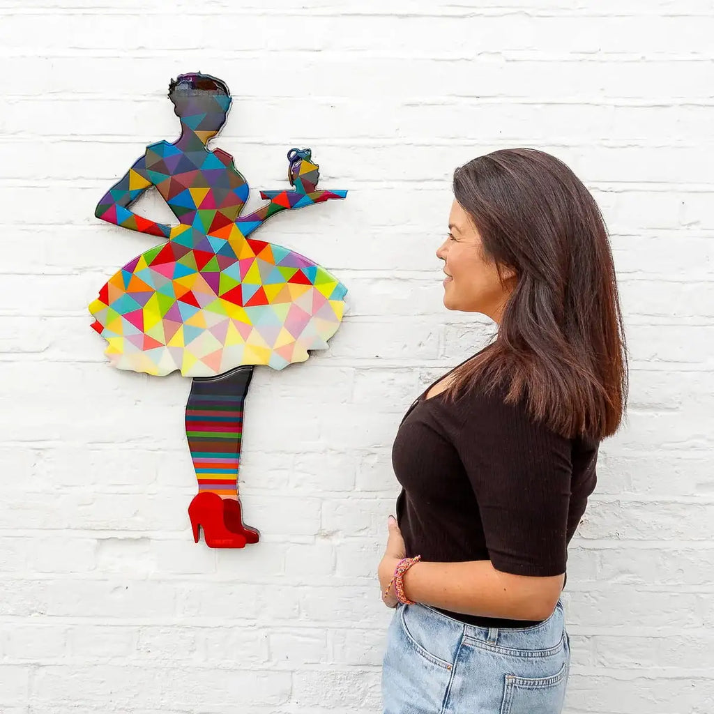 Last Orders Geometric Gradient - Miniature Wall Sculpture - Original - SOLD by artist Lhouette - Wyecliffe Galleries