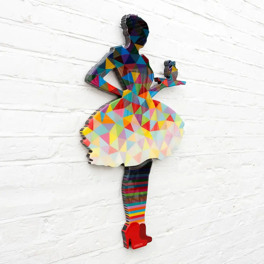 Last Orders Geometric Gradient - Miniature Wall Sculpture - Original - SOLD by artist Lhouette - Wyecliffe Galleries