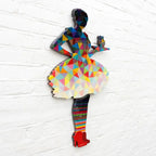 Last Orders Geometric Gradient - Miniature Wall Sculpture - Original - SOLD by artist Lhouette - Wyecliffe Galleries