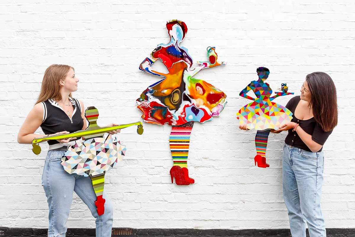 Last Orders Geometric Gradient - Miniature Wall Sculpture - Original - SOLD by artist Lhouette - Wyecliffe Galleries