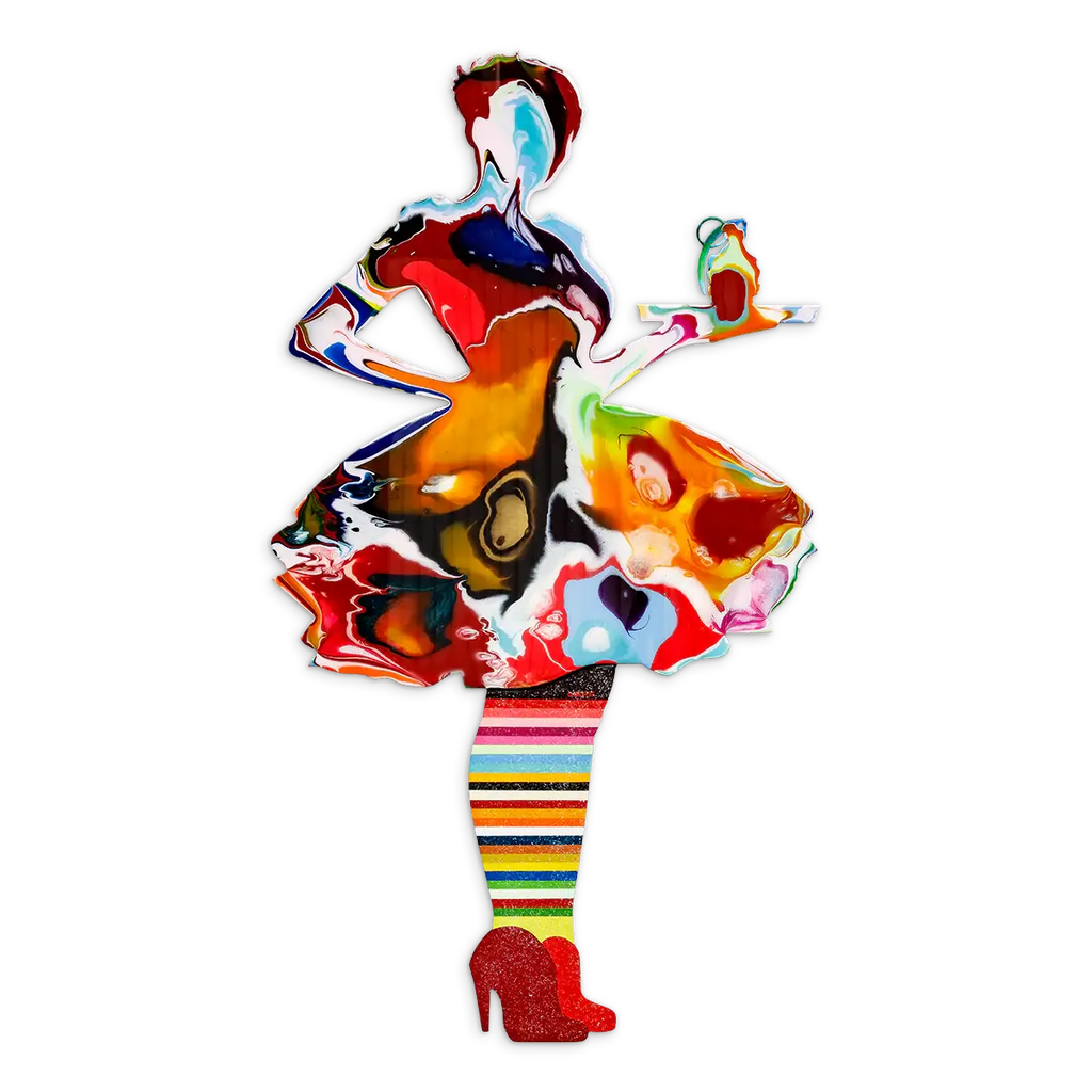 Last Orders Marbled - Large Wall Sculpture - Original - SOLD by artist Lhouette - Wyecliffe Galleries