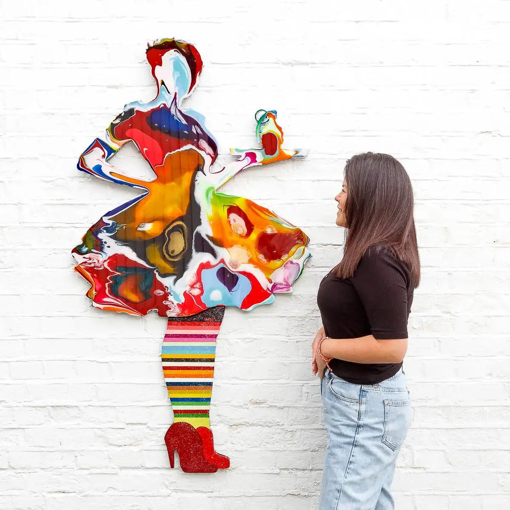 Last Orders Marbled - Large Wall Sculpture - Original - SOLD by artist Lhouette - Wyecliffe Galleries