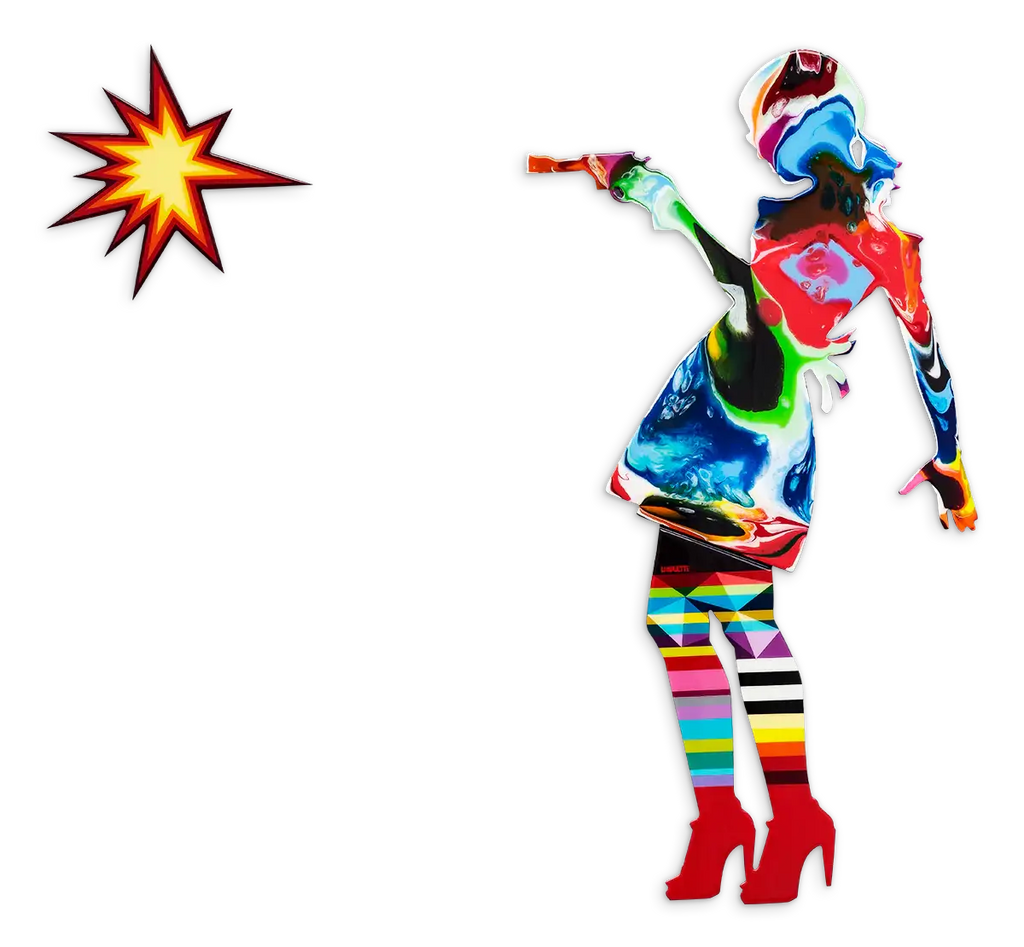 Little Miss Sunshine Marbled - Medium Original Sculpture - SOLD by artist Lhouette - Wyecliffe Galleries