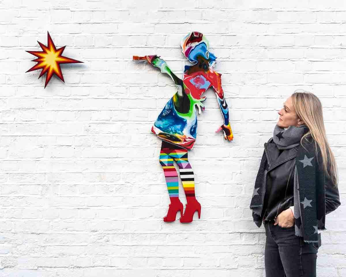 Little Miss Sunshine Marbled - Medium Original Sculpture - SOLD by artist Lhouette - Wyecliffe Galleries