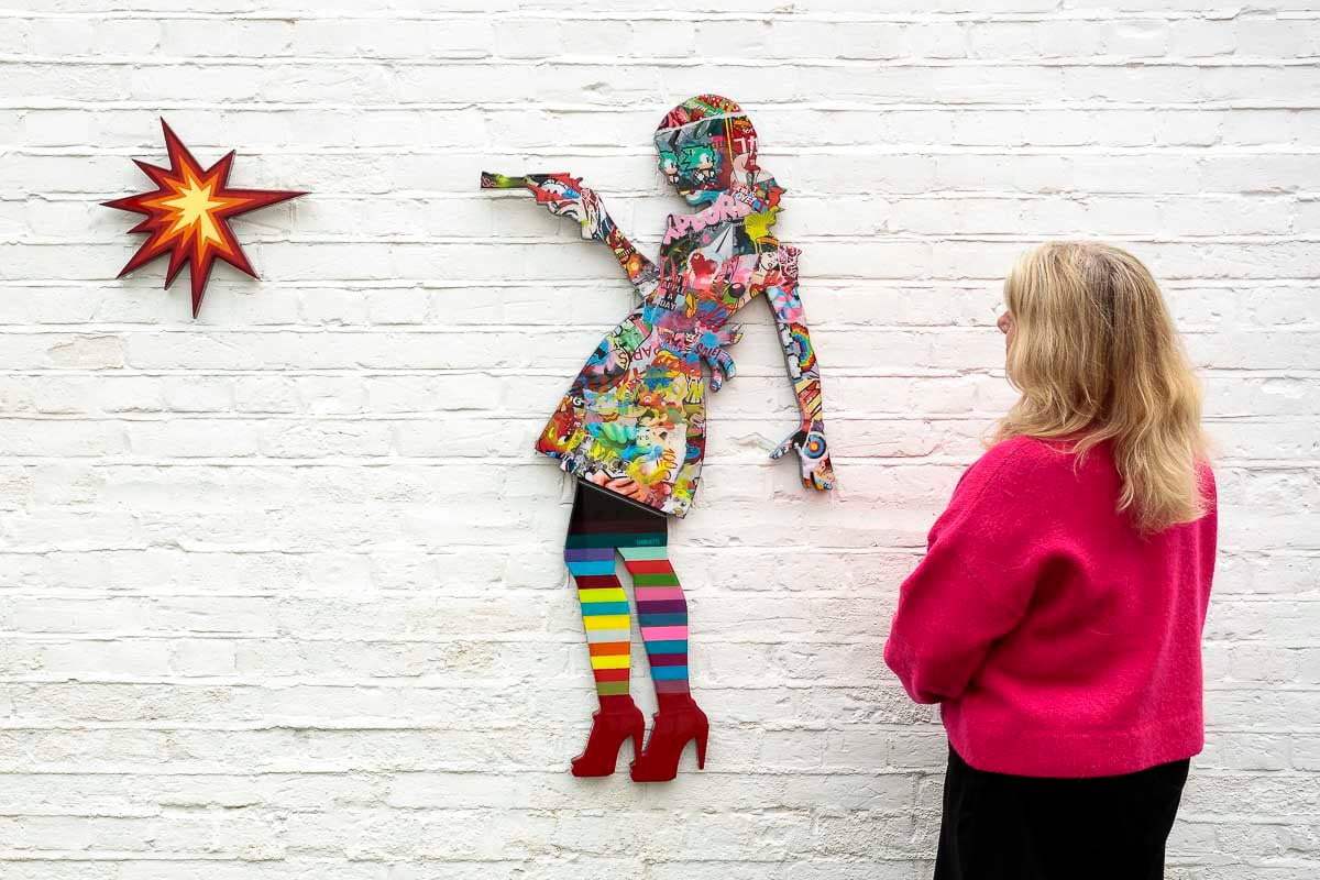 Little Miss Sunshine Medium Paste - Up - Original Sculpture by artist Lhouette - Wyecliffe Galleries
