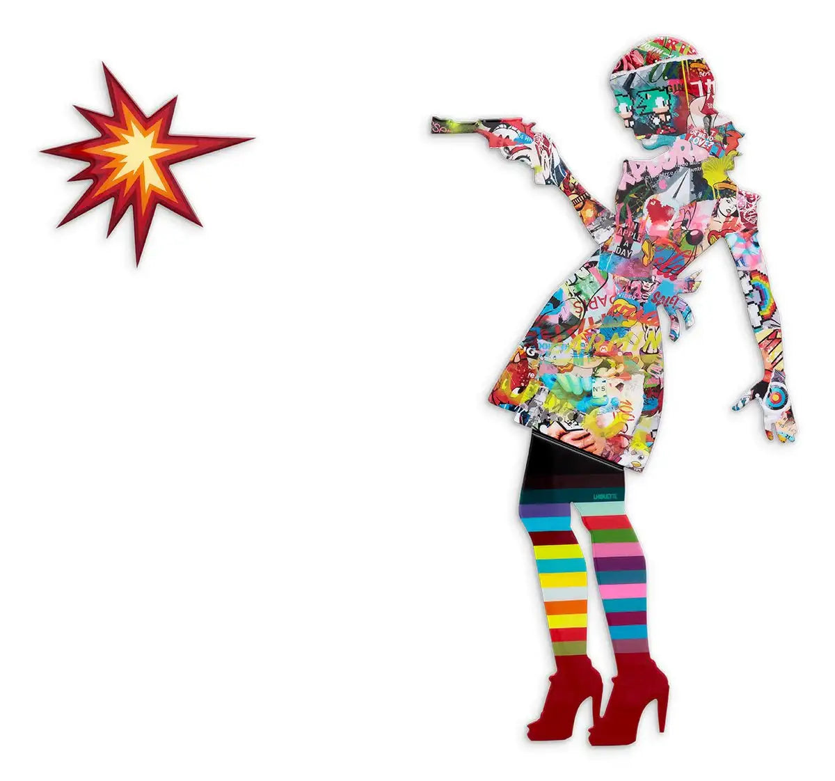 Little Miss Sunshine Medium Paste - Up - Original Sculpture by artist Lhouette - Wyecliffe Galleries