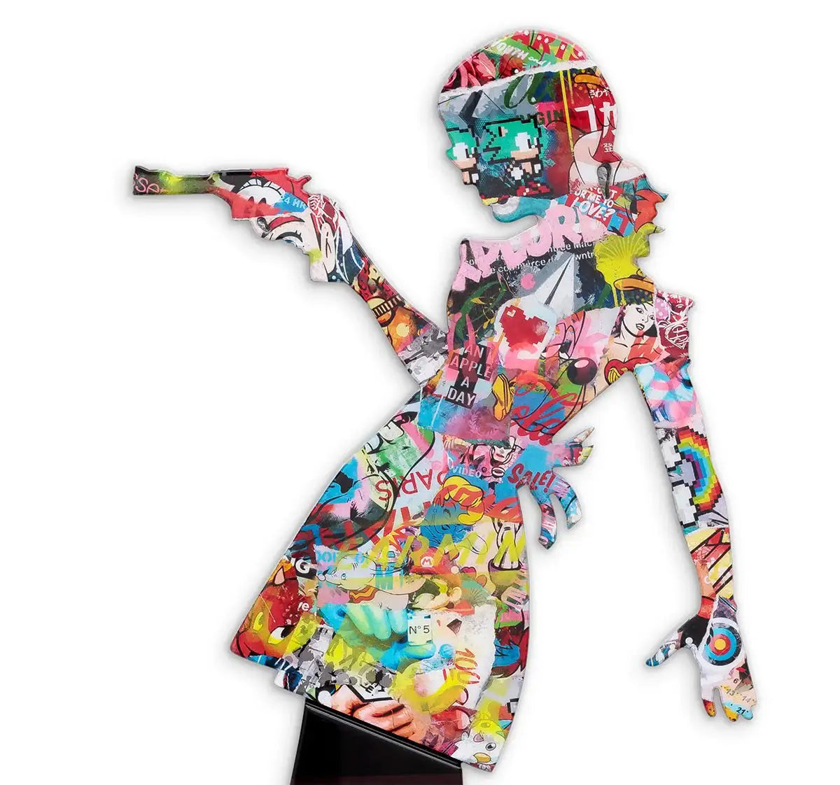 Little Miss Sunshine Medium Paste - Up - Original Sculpture by artist Lhouette - Wyecliffe Galleries